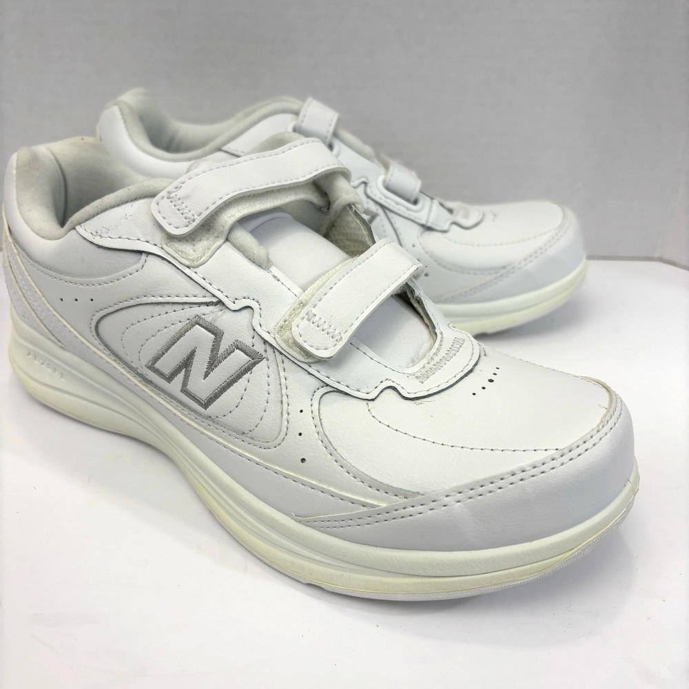 New Balance 577 DSL-2 Walking Shoes Womens Size 9.5 White Leather Hook Loop